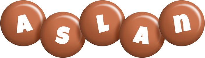 Aslan candy-brown logo