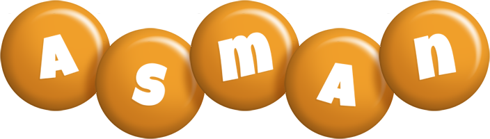 Asman candy-orange logo