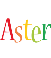 Aster birthday logo