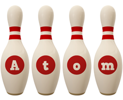 Atom bowling-pin logo