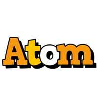 Atom cartoon logo