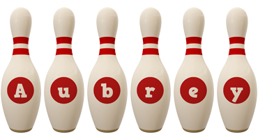 Aubrey bowling-pin logo
