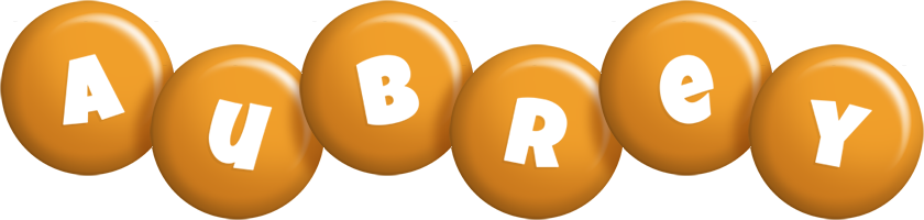 Aubrey candy-orange logo