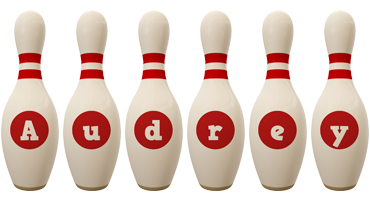 Audrey bowling-pin logo