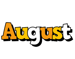 August cartoon logo