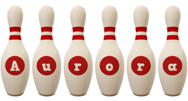 Aurora bowling-pin logo