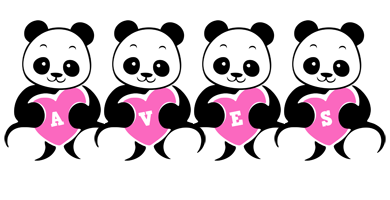 Aves love-panda logo