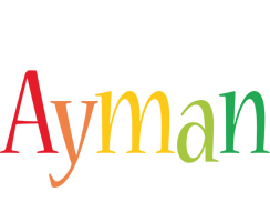 Ayman birthday logo