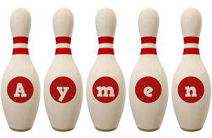 Aymen bowling-pin logo