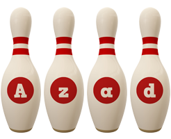 Azad bowling-pin logo