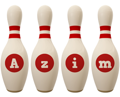 Azim bowling-pin logo
