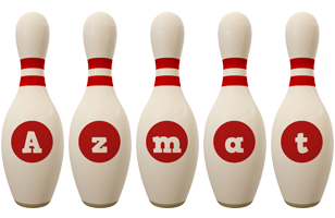 Azmat bowling-pin logo