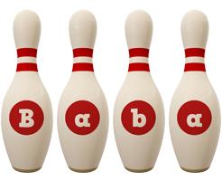 Baba bowling-pin logo