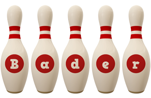 Bader bowling-pin logo
