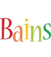 Bains birthday logo