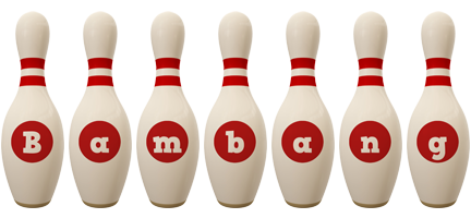 Bambang bowling-pin logo