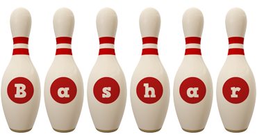 Bashar bowling-pin logo