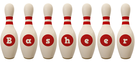 Basheer bowling-pin logo