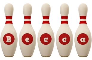 Becca bowling-pin logo
