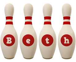 Beth bowling-pin logo
