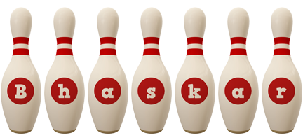 Bhaskar bowling-pin logo