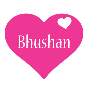 Bhushan love-heart logo