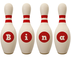 Bina bowling-pin logo