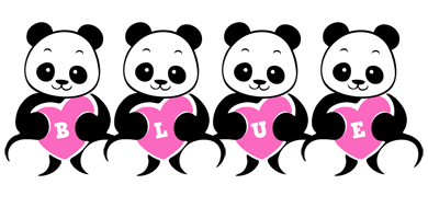 Blue love-panda logo