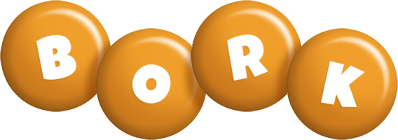 Bork candy-orange logo