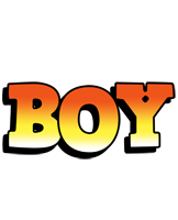 Boy sunset logo