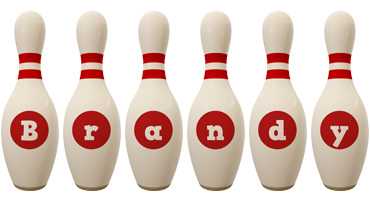 Brandy bowling-pin logo