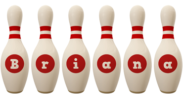 Briana bowling-pin logo