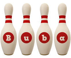 Buba bowling-pin logo