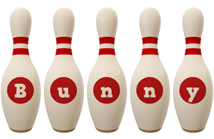 Bunny bowling-pin logo