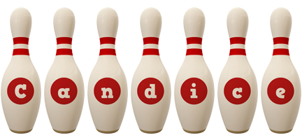 Candice bowling-pin logo