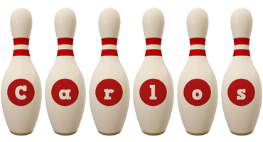 Carlos bowling-pin logo