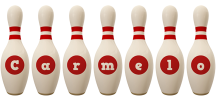 Carmelo bowling-pin logo