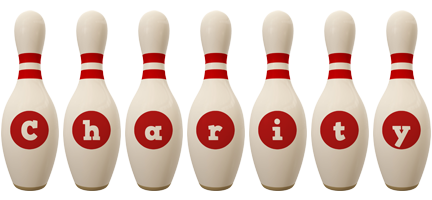 Charity bowling-pin logo