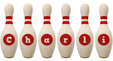 Charli bowling-pin logo