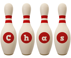 Chas bowling-pin logo