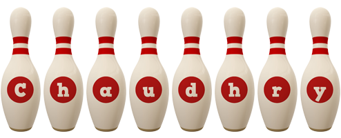 Chaudhry bowling-pin logo