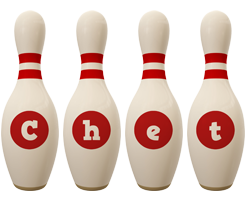 Chet bowling-pin logo