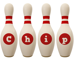 Chip bowling-pin logo