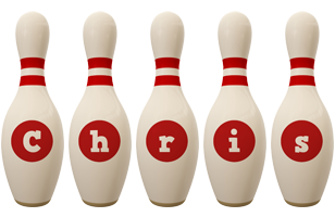 Chris bowling-pin logo