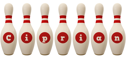 Ciprian bowling-pin logo
