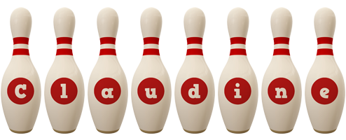 Claudine bowling-pin logo