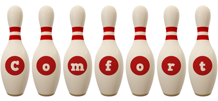 Comfort bowling-pin logo