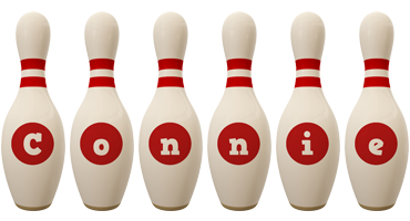 Connie bowling-pin logo