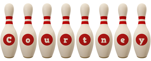 Courtney bowling-pin logo