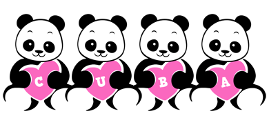 Cuba love-panda logo